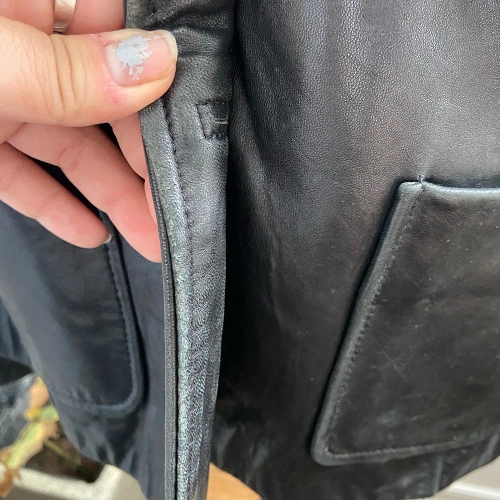 Carlisle Black Leather Blazer - Picture 3 of 7